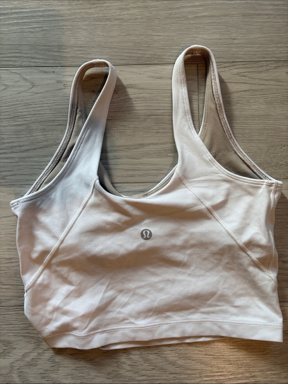 lululemon athletica Cream Scoop-Back Seamless Sports align shirt